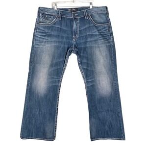 Silver Jeans Zac Flap Blue Jeans Wide Baggy Loose Men 42 (43x30) Relaxed